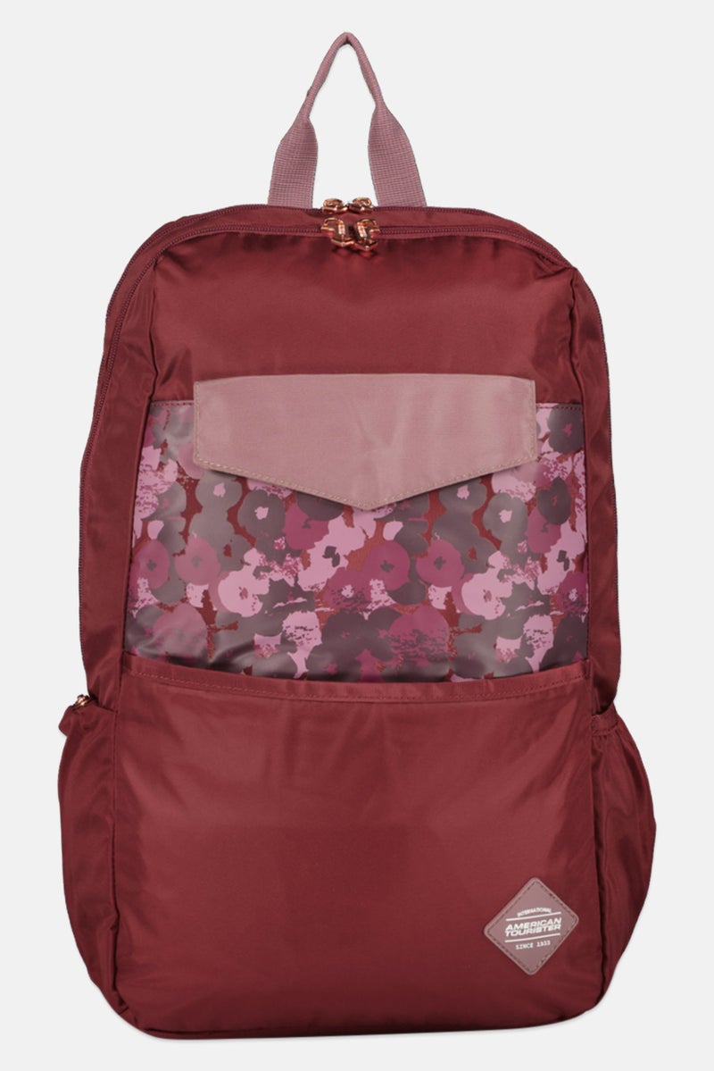 AMERICAN TOURISTER Women Brand Logo Backpack, Maroon  - Image 1
