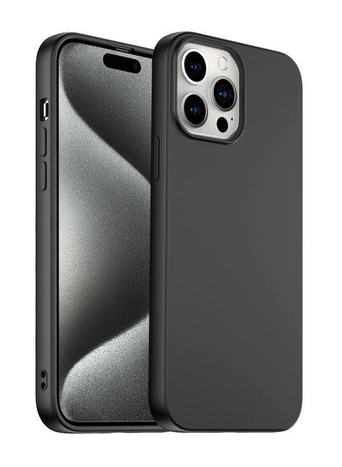 iPhone 15 Pro Max Protective Case Liquid Gel Silicone Rubber Soft Silky Touch Anti Scratch Shockproof Back Cover Compatible with Apple iPhone 15 Pro Max 6.7 Inch
