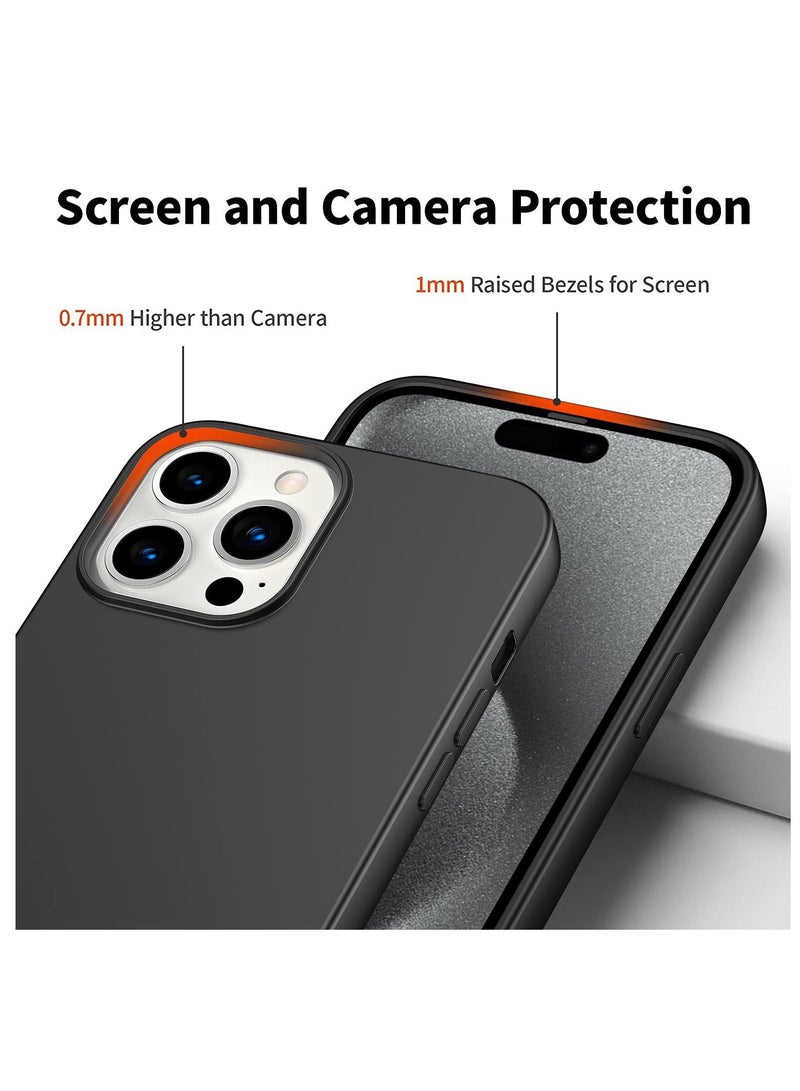 BORTONY iPhone 15 Pro Max Protective Case Liquid Gel Silicone Rubber Soft Silky Touch Anti Scratch Shockproof Back Cover Compatible with Apple iPhone 15 Pro Max 6.7 Inch - Image 4