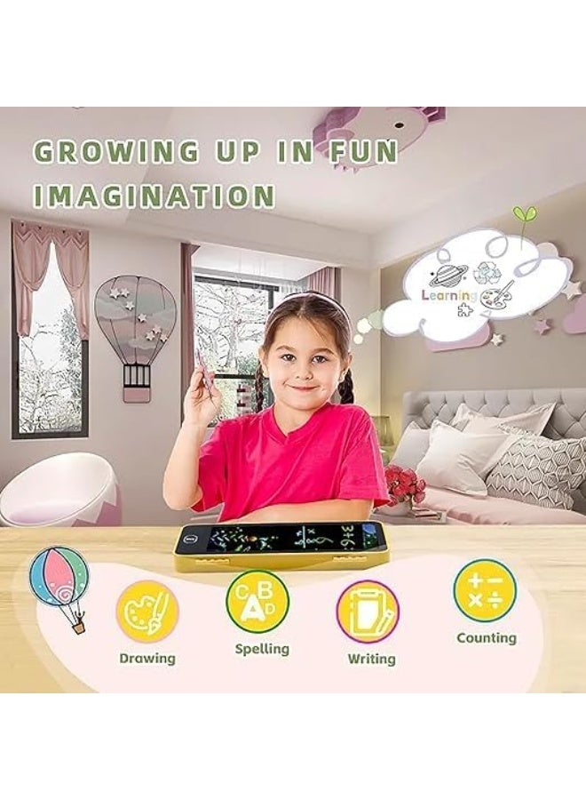 علبة أقلام للرسم والكتابة، صندوق أقلام رصاص، جهاز لوحي تعليمي مزود بقلم، قفل الشاشة، مسح بمفتاح واحد، حماية للعين، خفيف الوزن، تخزين مثالي للدراسة المدرسية والسفر، مع 3 أقلام رصاص تدوم طويلاً (أزرق سماوي). - Image 5