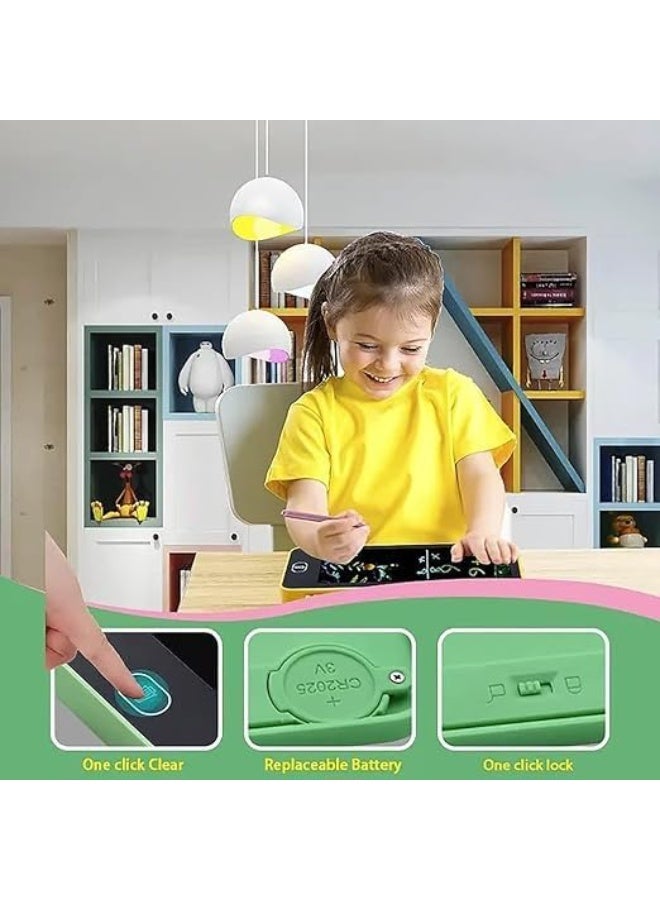 علبة أقلام للرسم والكتابة، صندوق أقلام رصاص، جهاز لوحي تعليمي مزود بقلم، قفل الشاشة، مسح بمفتاح واحد، حماية للعين، خفيف الوزن، تخزين مثالي للدراسة المدرسية والسفر، مع 3 أقلام رصاص تدوم طويلاً (أزرق سماوي). - Image 4