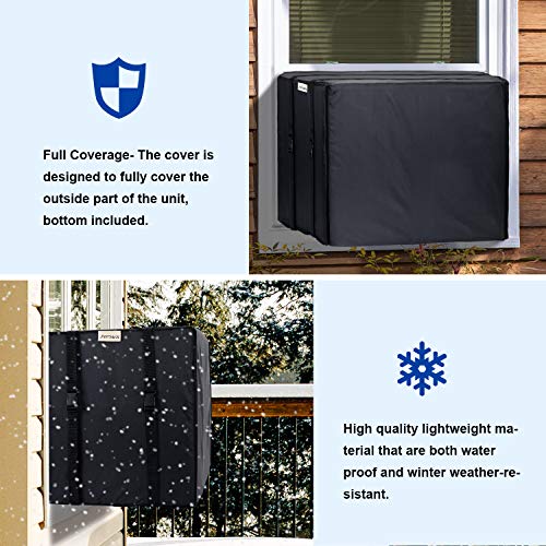 KylinLucky Window Air Conditioner Cover for Outside Units - Winter AC Unit Cover 17W x 12D x 13H inches - Image 5