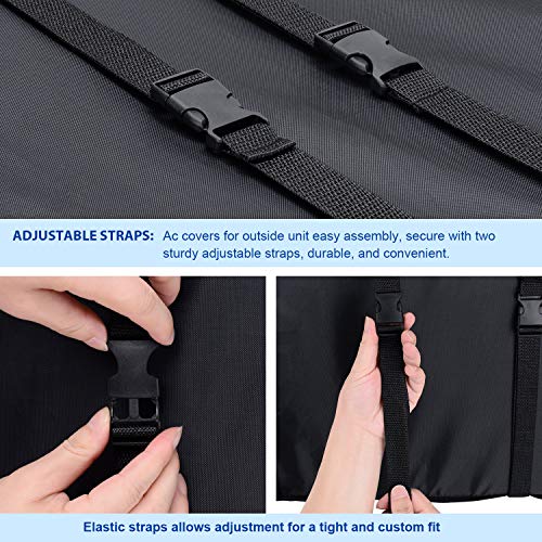 KylinLucky Window Air Conditioner Cover for Outside Units - Winter AC Unit Cover 17W x 12D x 13H inches - Image 4