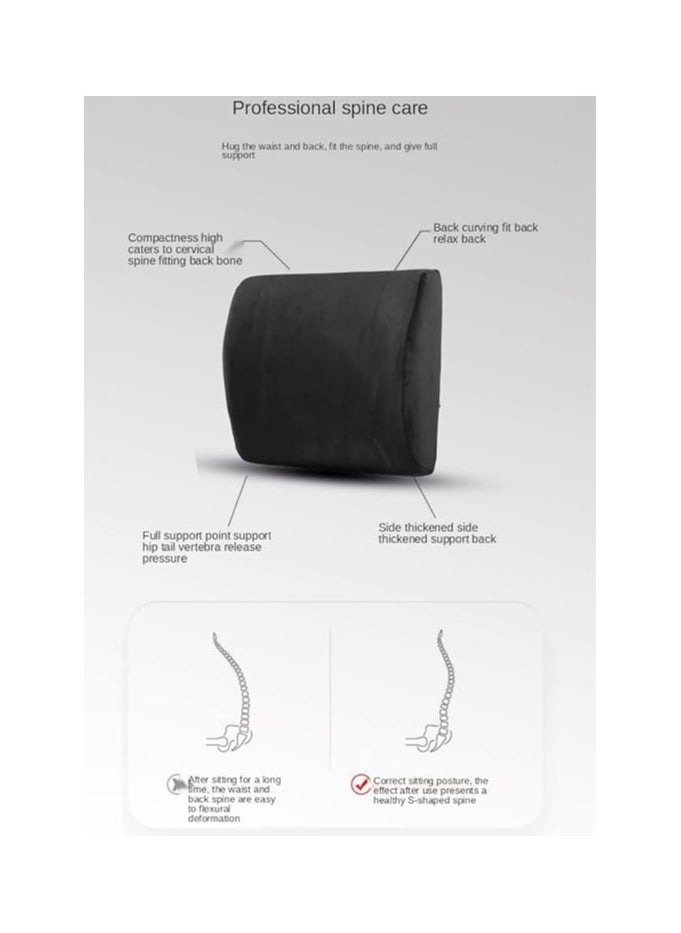 Unlock All-Day Comfort: Premium Memory Foam Lumbar Support for Your Back  - Image 4