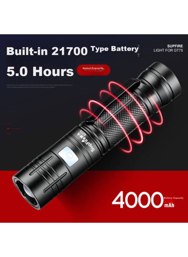 SupFire Zoomable Flashlight, High Brightness, Long Battery Life, Outdoor Survival, Ultra-Bright Long-Range, Military-Grade Outdoor Lighting, Patrol-Specific - Image 5