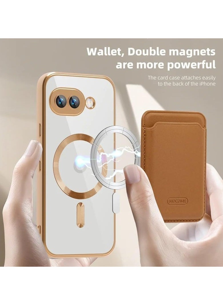General - 2-in-1 Removable Wallet Case Compatible with Google Pixel 9a with PU Leather Card Holder [Mag-Safe Compatible] Magnetic Clear Cover Built-in Camera Lens Protector - Image 1