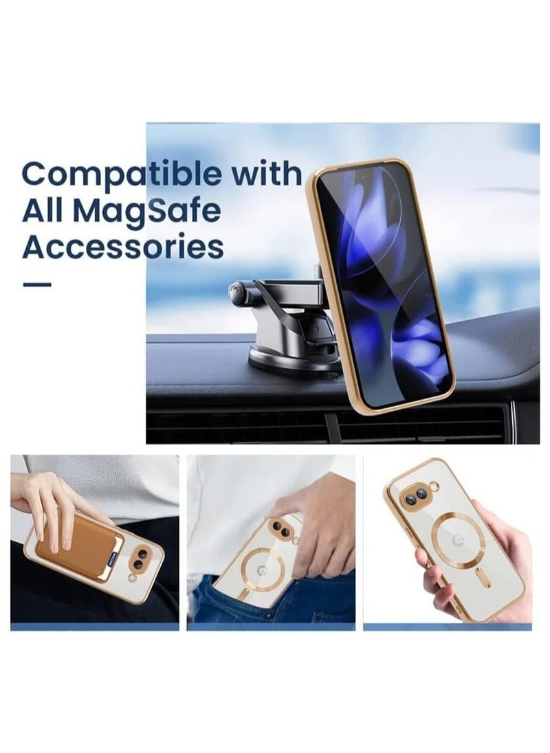 General - 2-in-1 Removable Wallet Case Compatible with Google Pixel 9a with PU Leather Card Holder [Mag-Safe Compatible] Magnetic Clear Cover Built-in Camera Lens Protector - Image 1