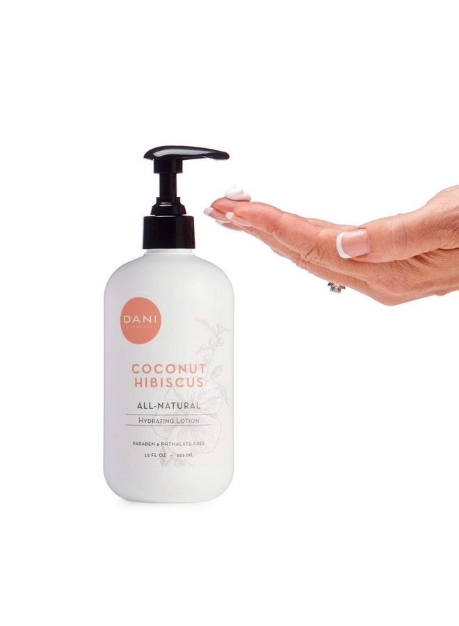 DANI Natural Hand & Body Lotion Naturals With Natural & Organic Ingredients 12 Ounce Bottle (Coconut Hibiscus) - Image 5