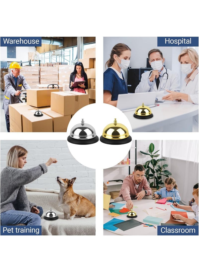 1 Packs Call Bell Loud Clear Desk Bell with Anti-Rust Steel 8.3 cm Durable Service Bells for Hotels, Classrooms, Restaurants, Reception Areas - Image 3