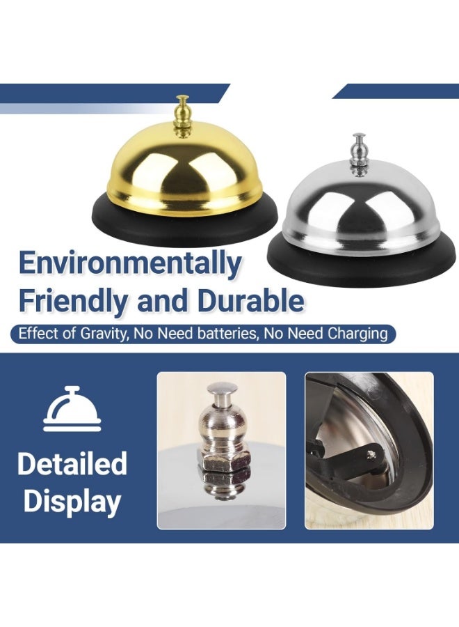 1 Packs Call Bell Loud Clear Desk Bell with Anti-Rust Steel 8.3 cm Durable Service Bells for Hotels, Classrooms, Restaurants, Reception Areas - Image 5