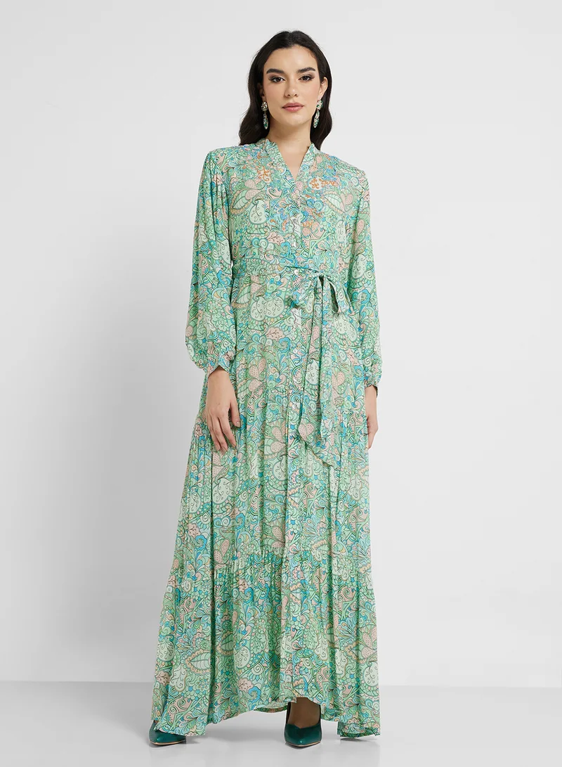 KASHKHA  Floral Print Maxi Dress for Women | Best Price UAE