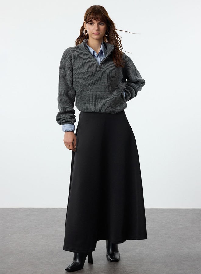 trendyol Black Skirt Godeli Knitted Skirt - Image 1