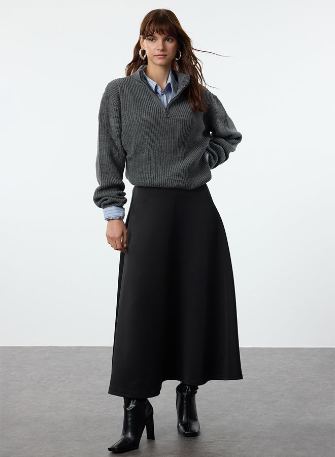 trendyol Black Skirt Godeli Knitted Skirt - Image 5