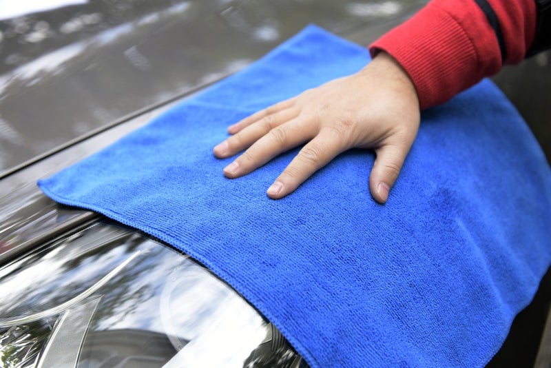 CARCAREZ Premium Microfiber Detailing Towels, 340 GSM Lint Free Car Buffing Waxing Polishing Drying Towel, Pack of 6 (Blue) - Image 4
