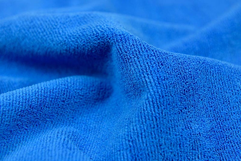 CARCAREZ Premium Microfiber Detailing Towels, 340 GSM Lint Free Car Buffing Waxing Polishing Drying Towel, Pack of 6 (Blue) - Image 3