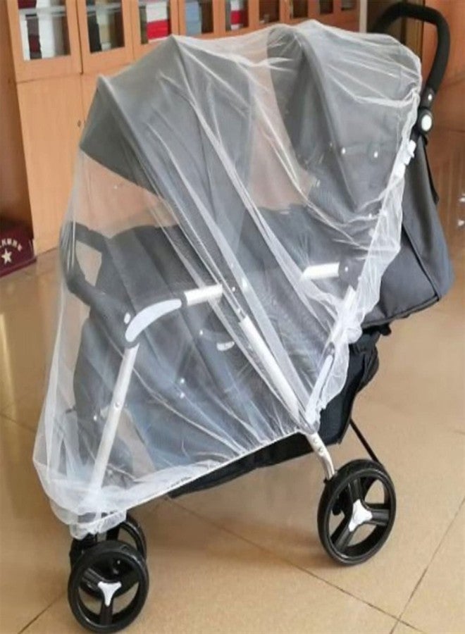 HEYXI Mosquito Net Insect Netting for Double Stroller UG Net for Pushchair Pram assinets Sun-Shade Cover Travel Gear Color A - Image 3