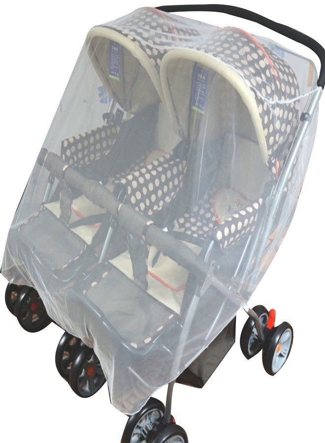 HEYXI Mosquito Net Insect Netting for Double Stroller UG Net for Pushchair Pram assinets Sun-Shade Cover Travel Gear Color A - Image 1