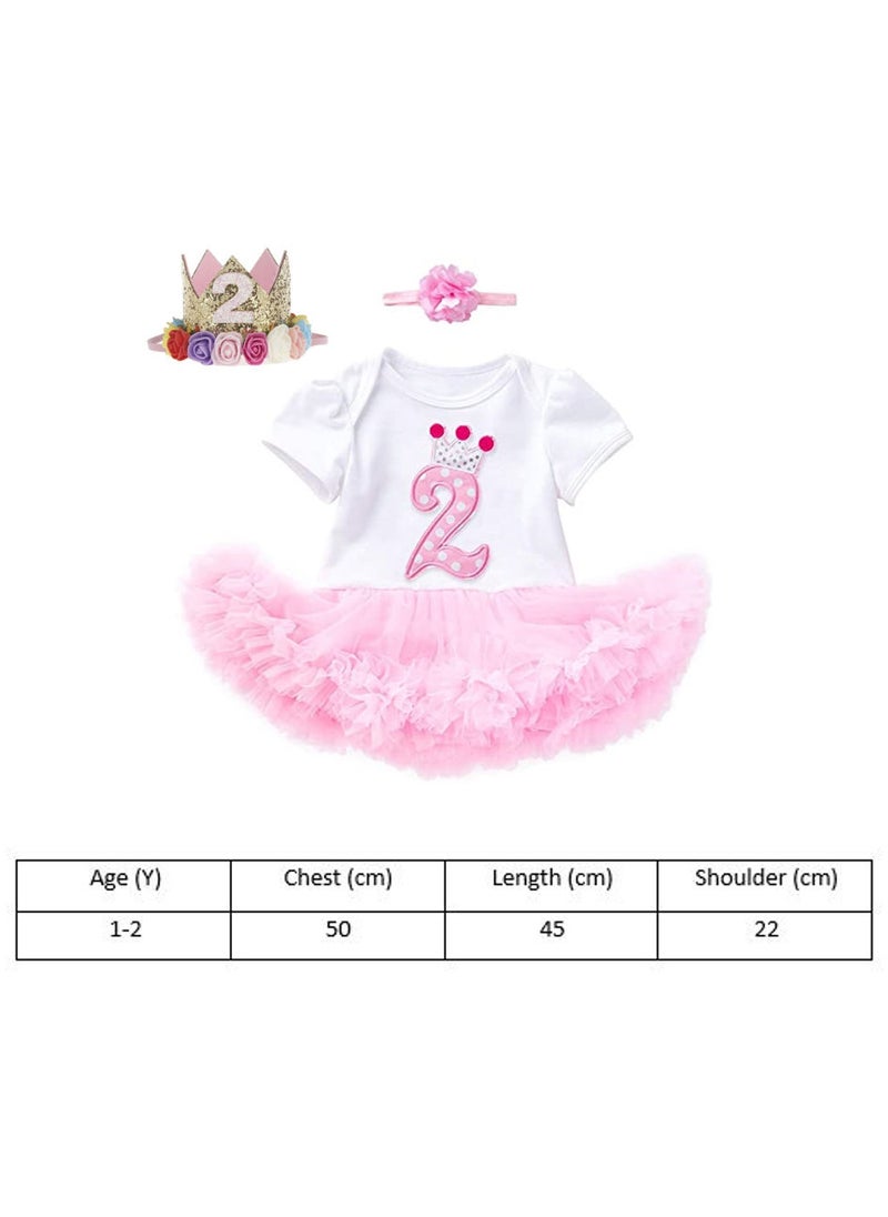 We Happy 4-Piece 2nd Birthday Baby Girls Dress Princess Costume  - Image 3