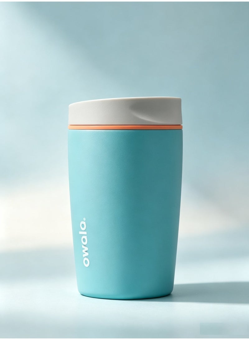 Owala Travel Coffee Mug - 12oz Vacuum Insulated Tumbler, Leak-Proof Lid, Reusable Cup for Office, Commute, Outdoor, Keeps Drinks Hot/Cold, Turquoise - Image 1