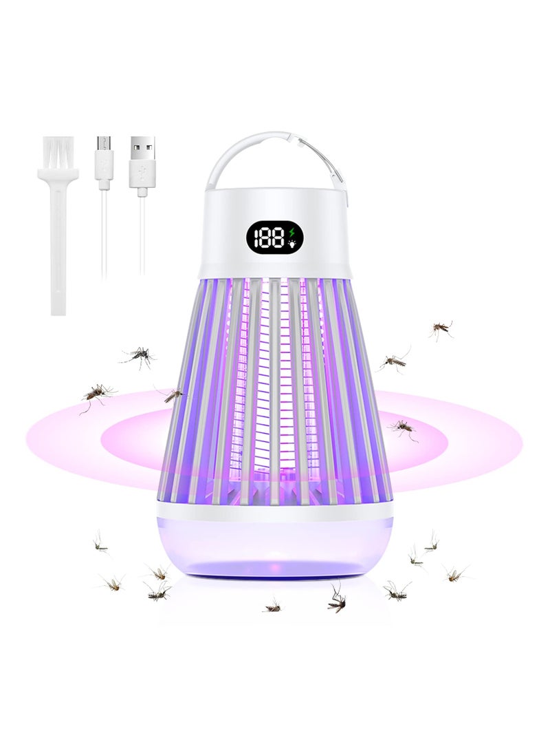 SYOSI Bug Zapper, Indoor Outdoor Mosquito Zapper, 2000V High Powered Electric Mosquito Killer with Storage Box, Waterproof, Rechargeable UV LED, Fly Insect Zapper Light, for Home Kitchen Patio Camping - Image 1