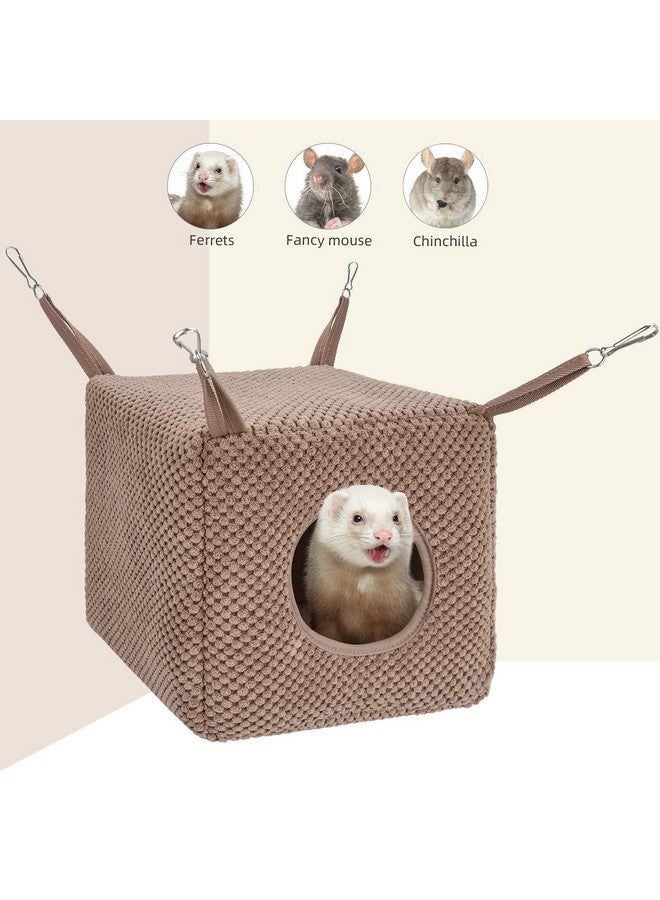 Niteangel Ferret Cozy Swing Hammock - Hanging Beds for Ferrets Rats Chinchilla Sugar Gliders or Other Small Animals (Chocolate) - Image 3