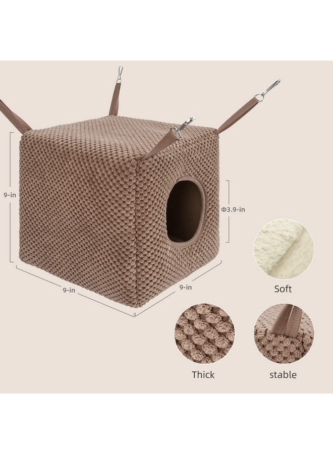 Niteangel Ferret Cozy Swing Hammock - Hanging Beds for Ferrets Rats Chinchilla Sugar Gliders or Other Small Animals (Chocolate) - Image 2