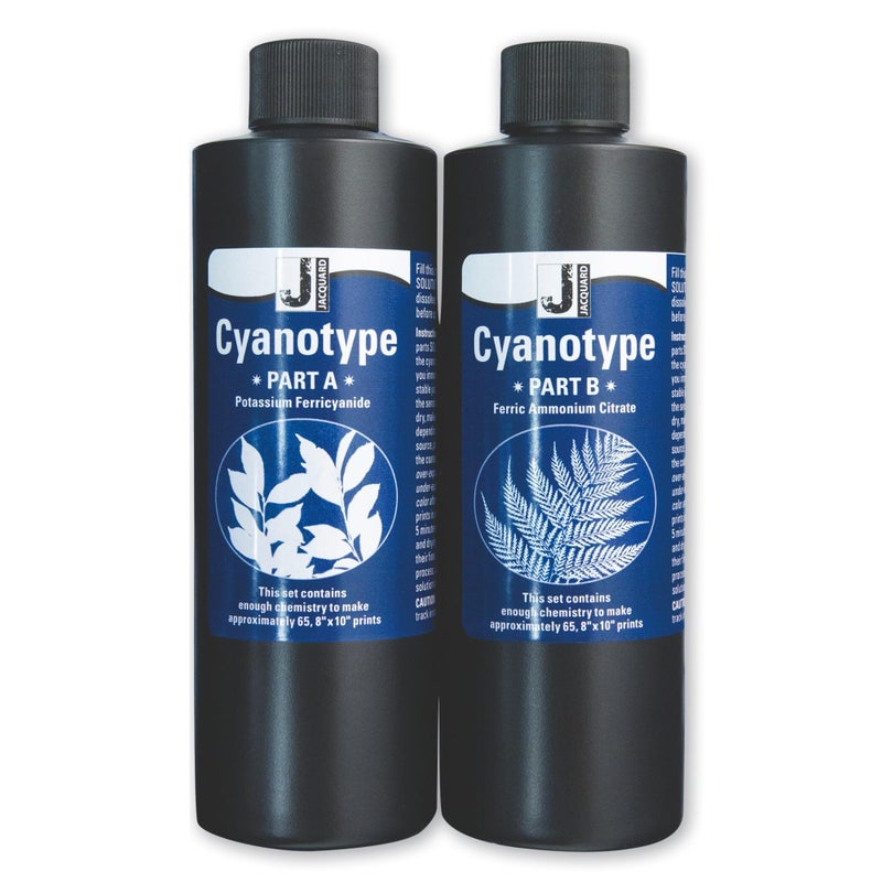 Positive Art Jacquard Cyanotype Kit â€“ 2-Part Sensitizer Set for Sun Printing on Paper & Fabric â€“ Create Photographic Blueprints & Prussian Blue Art Prints - Image 2