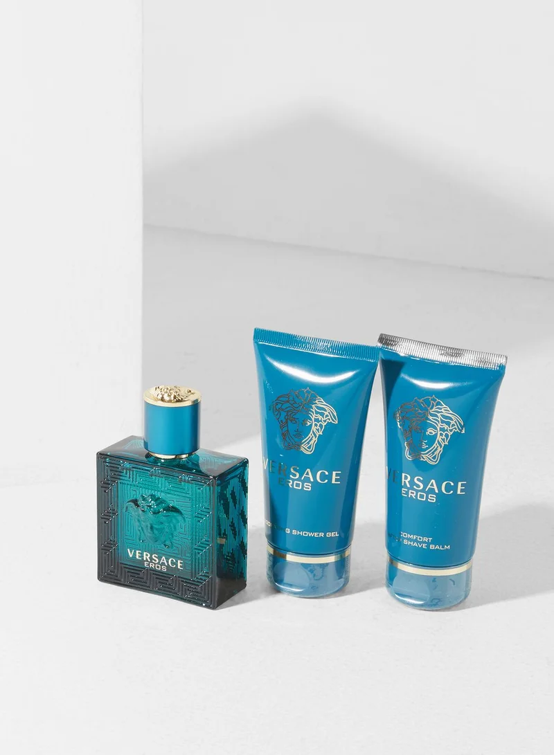 VERSACE Eros Men 50ml EDT+50ml SG+50ml ASB