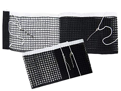 Comesee Ping Pong Nets Replacement, with Chain Tension Table Tennis Nets for Any Table 60 to 72 Inch, 2 Pack Black - Image 2