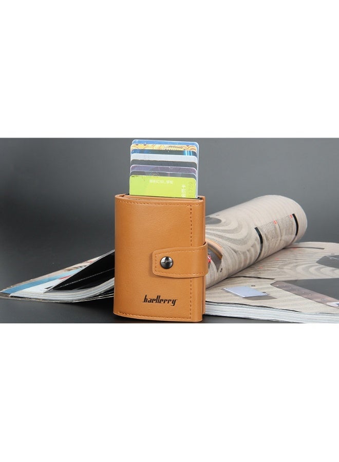 بايلليري حقيبة بطاقات للرجال علبة ألومنيوم مضادة للتشويش بخاصية متعددة الوظائف - حافظة بطاقات متعددة - Image 2