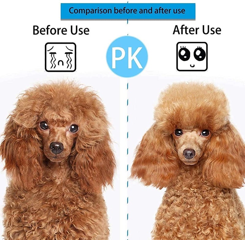 Hidak Dog Comb Brush Pet Grooming Brush Self Cleaning Slicker Brush For Dogs And Cats Pet Grooming Tool Dog Hair Cleaner Brush Comb Shedding Trimming Self Grooming Brush (1ps/Multicolour) - Image 4