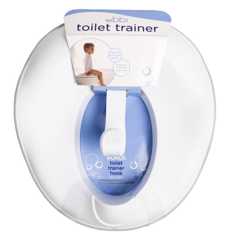 Ubbi Adjustable Toilet Trainer for Toddlers in Potty Training with Built-in Handles and Bonus Potty Hook for Easy Storage, Gray - Image 3