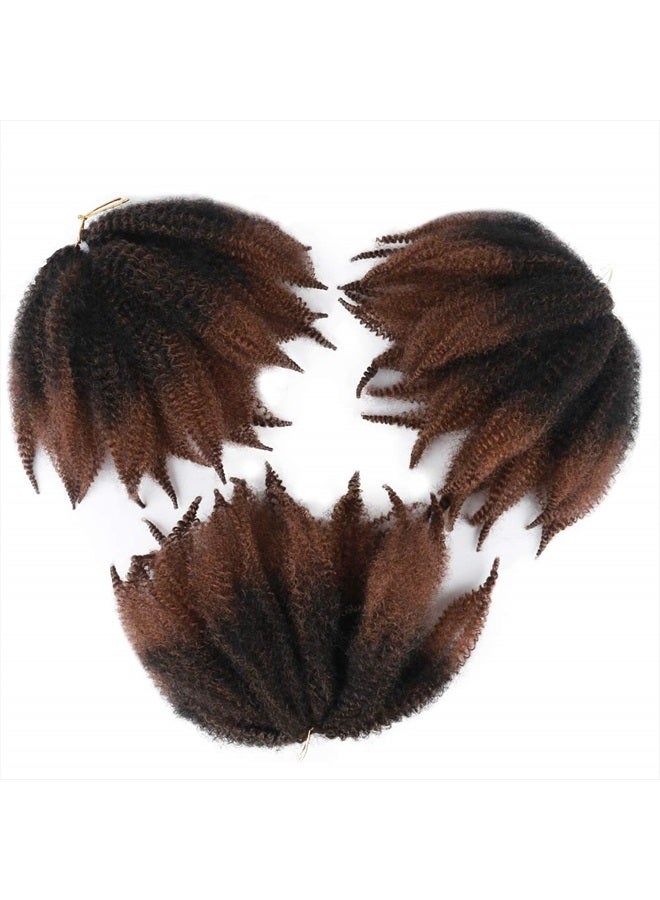 VIOLET 8 Inches Marley Hair Short Afro Kinky Twist Crochet Hair 3 Packs Marley Hair Afro Kinky Curly Crochet Hair for Twists Marley Twist Crochet Braids Synthetic Kinky Hair Extensions(3 Packs -T/30#) - Image 3