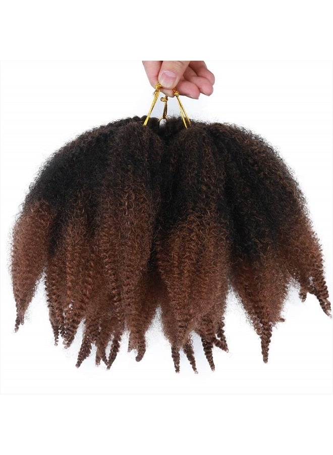 VIOLET 8 Inches Marley Hair Short Afro Kinky Twist Crochet Hair 3 Packs Marley Hair Afro Kinky Curly Crochet Hair for Twists Marley Twist Crochet Braids Synthetic Kinky Hair Extensions(3 Packs -T/30#) - Image 2