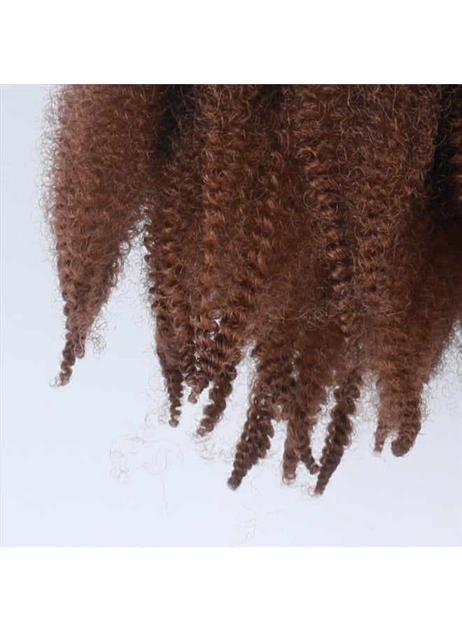VIOLET 8 Inches Marley Hair Short Afro Kinky Twist Crochet Hair 3 Packs Marley Hair Afro Kinky Curly Crochet Hair for Twists Marley Twist Crochet Braids Synthetic Kinky Hair Extensions(3 Packs -T/30#) - Image 5