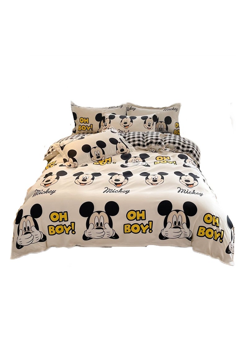 4pcs bedding set 2 pillowcases 1 quilt cover 1 bed sheet four-piece set with creative and fashionable styling - Image 1