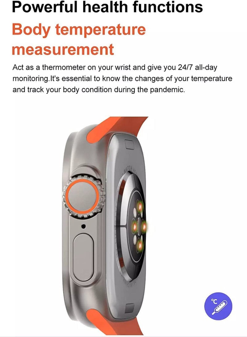 X8 Ultra Series 8 (2023) Smart Watch 2.08 Inch IPS display NFC Bluetooth V5 Call Waterproof IP67 Wireless Charger - Image 5