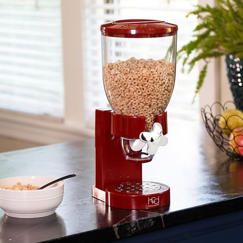 honeycando Zevro /GAT103 Indispensable Dry Food Dispenser, Single Control, Red/Chrome - Image 5