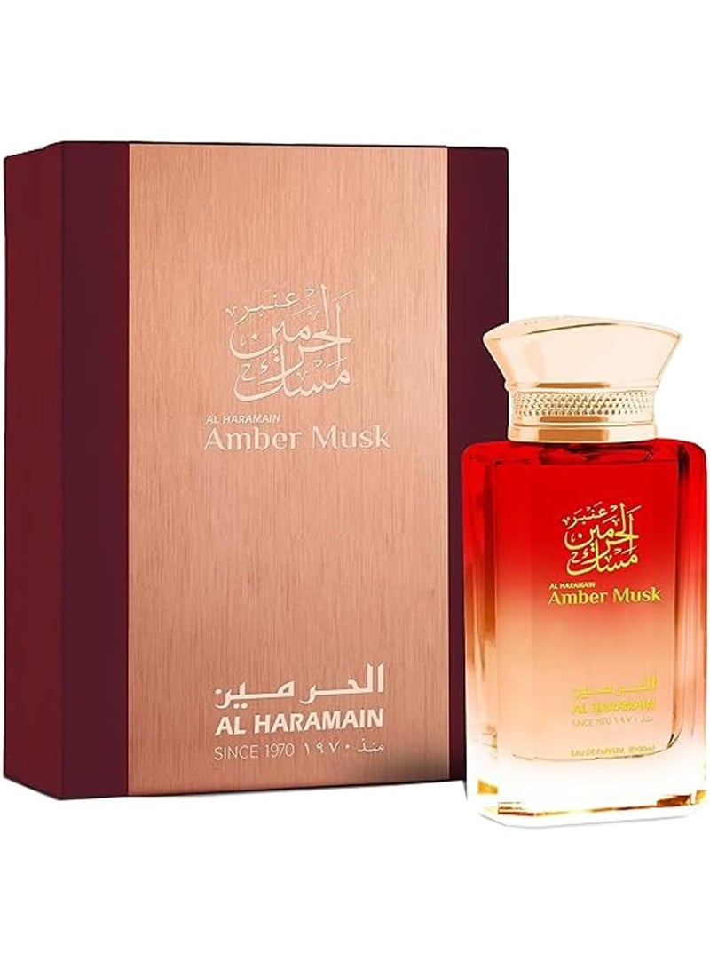 Al Haramain Amber Musk Eau de Parfum 100ml | Unisex Oriental Woody Musk Perfume | Long-Lasting Luxury Fragrance - Image 1