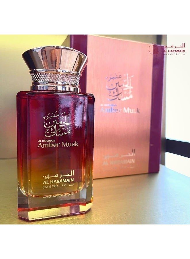 Al Haramain Amber Musk Eau de Parfum 100ml | Unisex Oriental Woody Musk Perfume | Long-Lasting Luxury Fragrance - Image 4