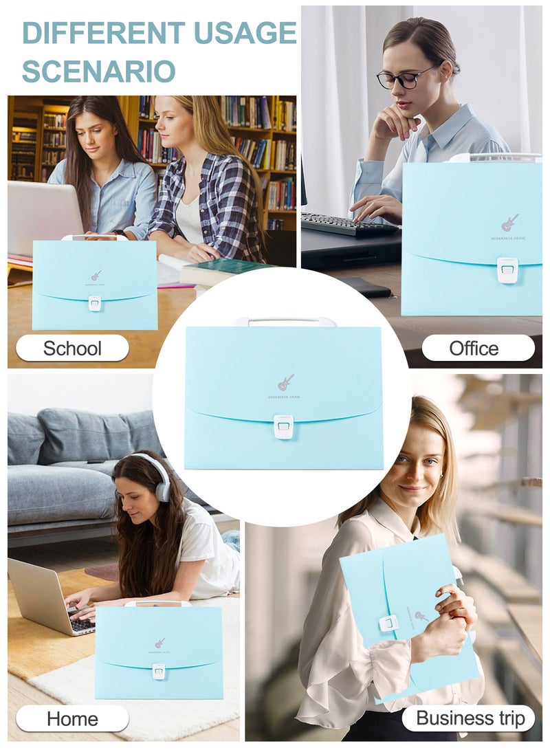 Generic Accordion File Organizer, Expanding File Folder with Multi Pockets,Document Organizer with Handle & Labels,Portable Home Travel Safe Storage for Letter A4 Files and More  - Image 3