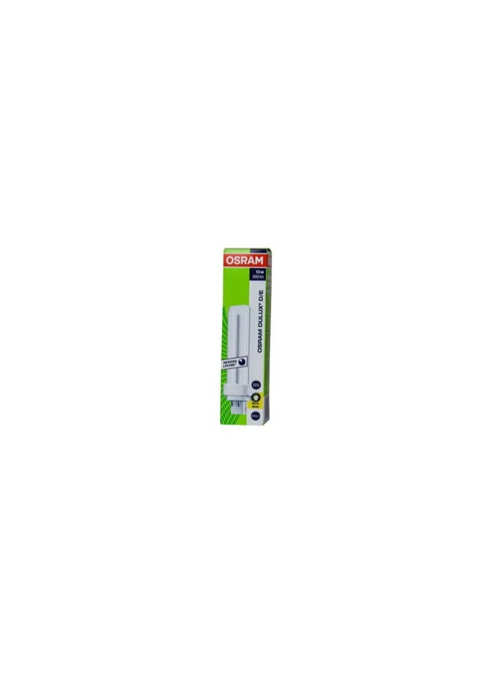 أوسرام مصباح فلورسنت مدمج من OSRAM Dulux D بقوة 13 وات – قاعدة G24D-1 ثنائية السنون | أبيض دافئ 830 | مصباح فلورسنت مدمج موفر للطاقة | طويل الأمد وفعال | OS-DULUX-D-13W-WW  - Image 4