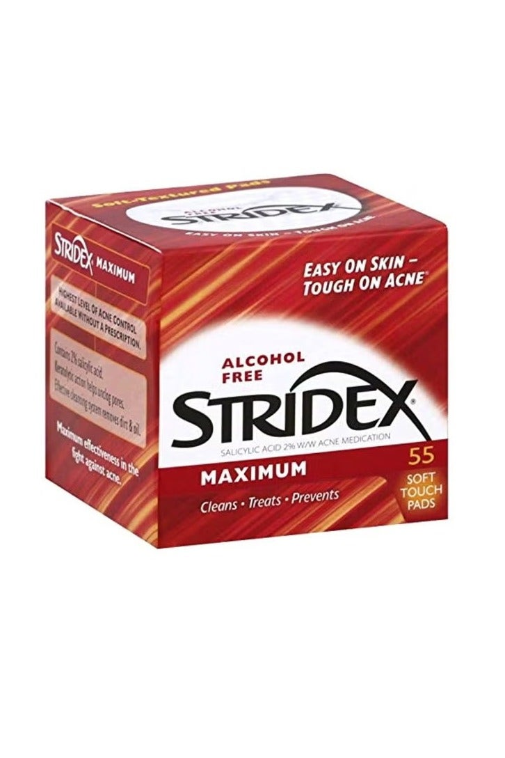 Stridex 55-Piece Medicated Soft Touch Pad White - Image 1