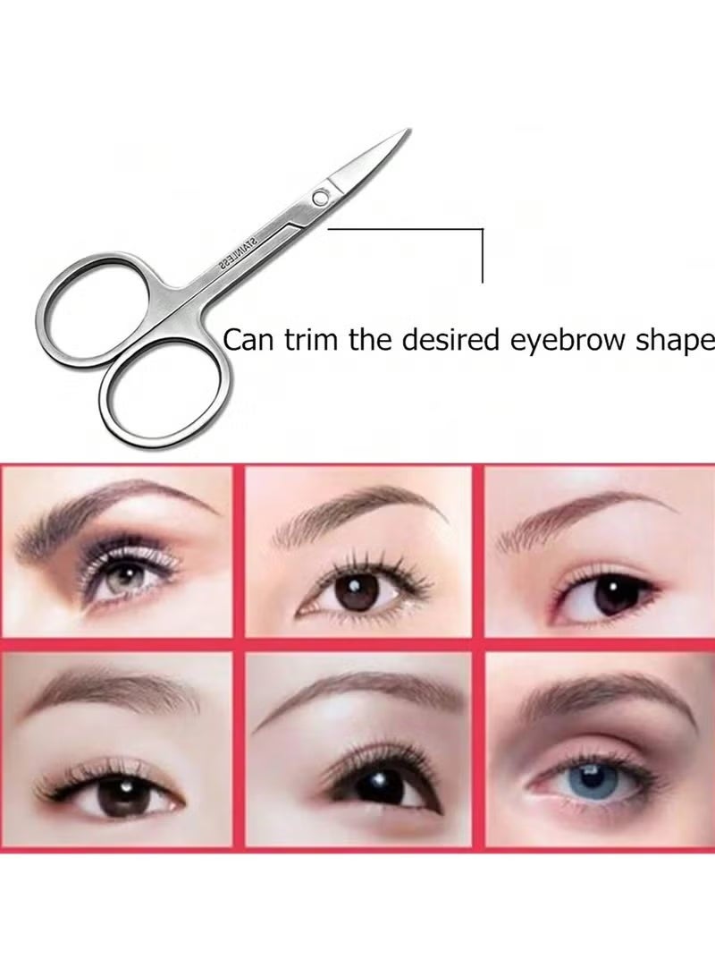 Achieve precise grooming with this professional small multi-use scissors, designed for safely trimming eyebrows, nose hair, and facial hair - Image 2