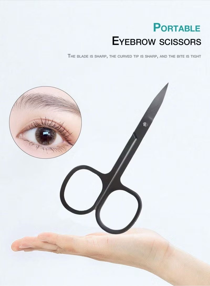 Achieve precise grooming with this professional small multi-use scissors, designed for safely trimming eyebrows, nose hair, and facial hair - Image 3