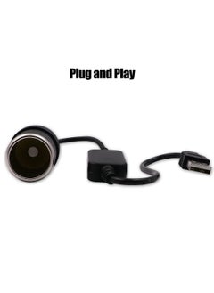 ماركة غير محددة USB ذكر إلى 12 فولت مقبس ولاعة السجائر في السيارة كابل محول أنثى مناسب لتحويل كاميرات داش أضواء السيارة المحيطة (بحد أقصى 8 واط)  - Image 4