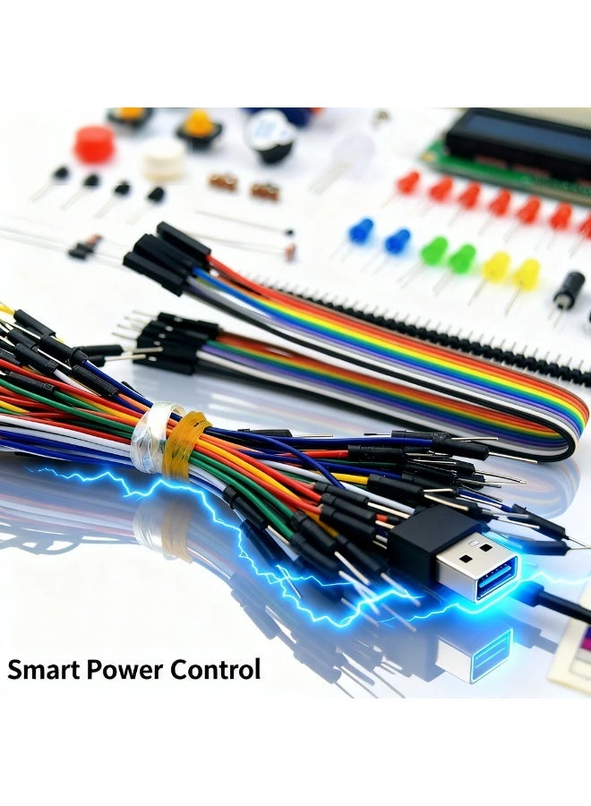 robotgcc Arduino Starter Kit with LCD1602 Display, Servo Motor, Breadboard & Sensors, Electronics Components Learning Kit for Arduino UNO Projects, Programming Practice, Circuit Building, STEM Education for Beginners (Board Not Included) - Image 4