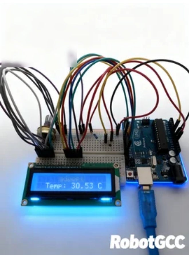 robotgcc Arduino Starter Kit with LCD1602 Display, Servo Motor, Breadboard & Sensors, Electronics Components Learning Kit for Arduino UNO Projects, Programming Practice, Circuit Building, STEM Education for Beginners (Board Not Included) - Image 1