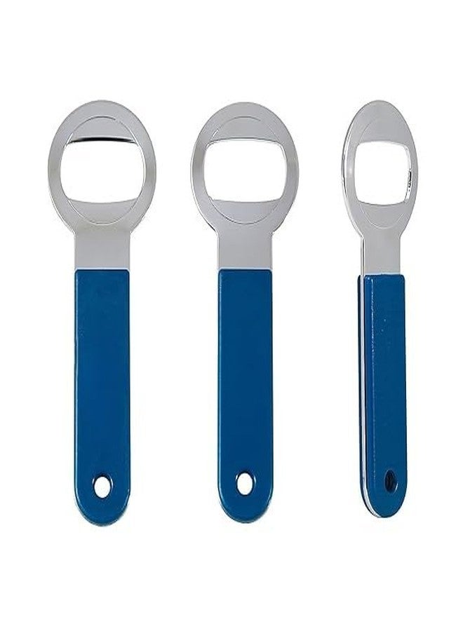 B W Bottle Opener with Blue Handle, Stainless Steel, Manual soda Bottle Opener, café Tool - Image 4