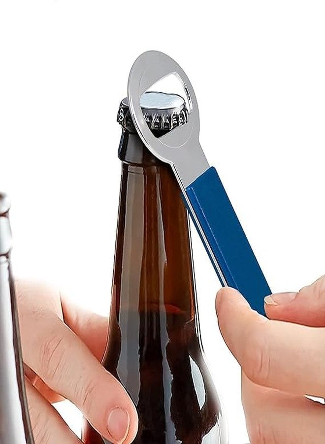 B W Bottle Opener with Blue Handle, Stainless Steel, Manual soda Bottle Opener, café Tool - Image 1
